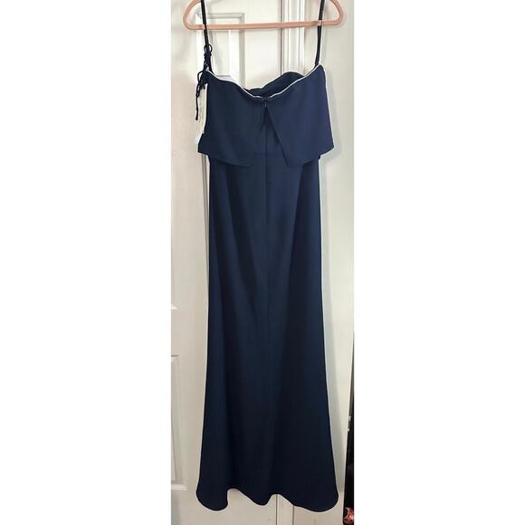 HAYLEY PAIGE OCCASIONS Formal Bridesmaid Dress Gown 5860 Indigo Blue Sz 10 - NWT - Picture 4 of 7